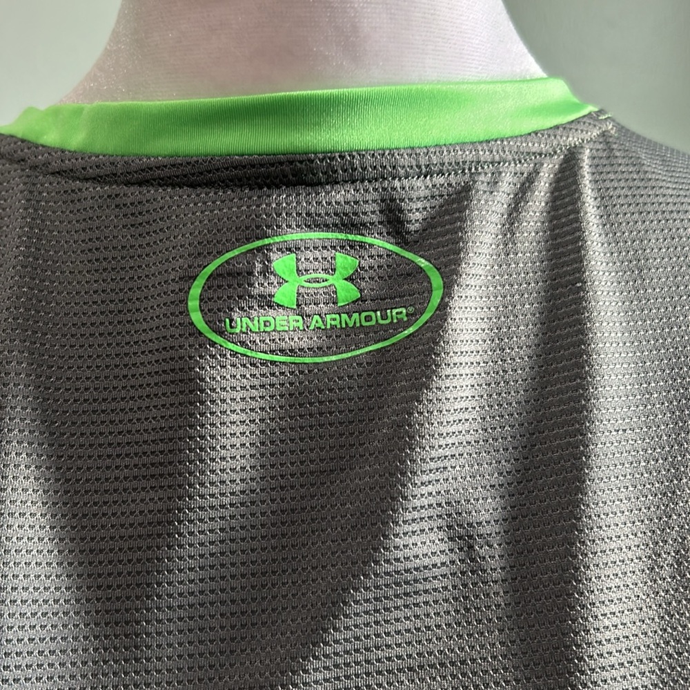 [Under Armour] Bright Green/Gray Athletic Shirt - Size XL - Picture 4 of 5